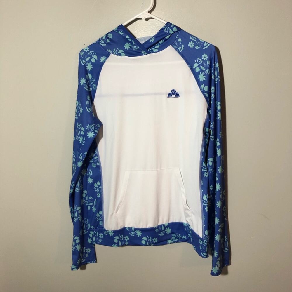NWT EMS sea spray upf 40+ hoodie womens S coverup pool beach kangaroo pocket